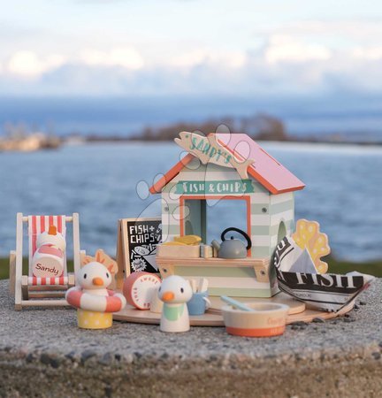Holzpuppenhäuser - Holzstrand-Imbiss Sandy’s Beach Hut Tender Leaf Toys - 10