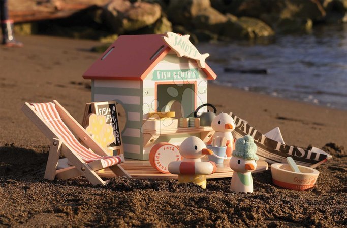 Holzpuppenhäuser - Holzstrand-Imbiss Sandy’s Beach Hut Tender Leaf Toys - 13
