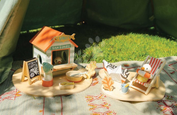 Holzpuppenhäuser - Holzstrand-Imbiss Sandy’s Beach Hut Tender Leaf Toys - 34