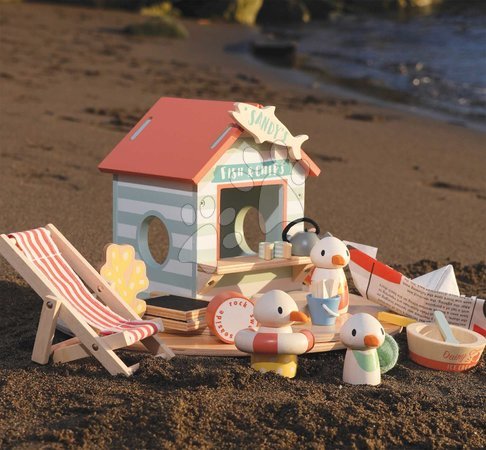 Holzpuppenhäuser - Holzstrand-Imbiss Sandy’s Beach Hut Tender Leaf Toys - 19