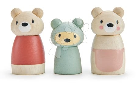 Holzhäuser für Puppen - Bärenfamilie aus Holz Bear Tales Tender Leaf Toys