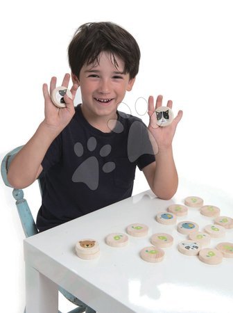 Fa oktatójátékok - Fa pexeso Clever Cat Memory Tender Leaf Toys - 1