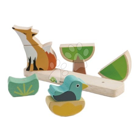 Jucării din lemn  - Puzzle magnetic din lemn cu vulpe Foxy Magnetic Stacker Tender Leaf Toys_1