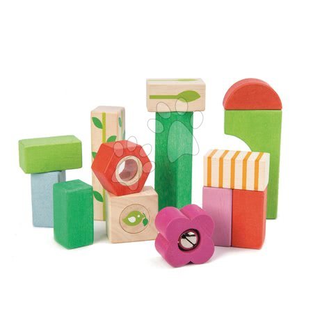 Fa gyerekjátékok - Fakockák erdei iskola Nursery Blocks Tender Leaf Toys_1