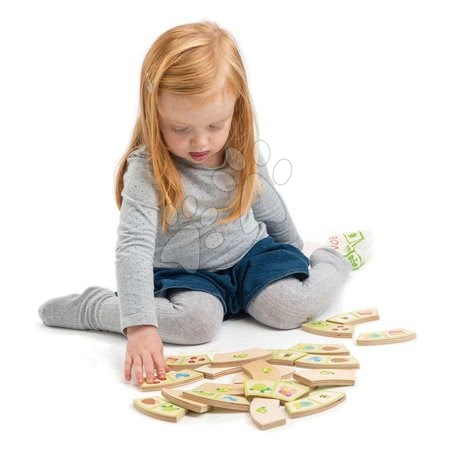 Fa oktatójátékok - Fa dominó kerti utacska Garden Path Tender Leaf Toys - 1
