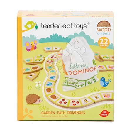 Fa oktatójátékok - Fa dominó kerti utacska Garden Path Tender Leaf Toys - 2