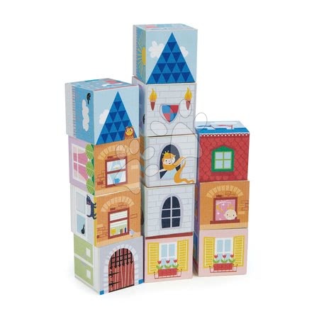 Drvene igračke - Drvene kocke s motivom kuće Dream house Blocks Tender Leaf Toys_1