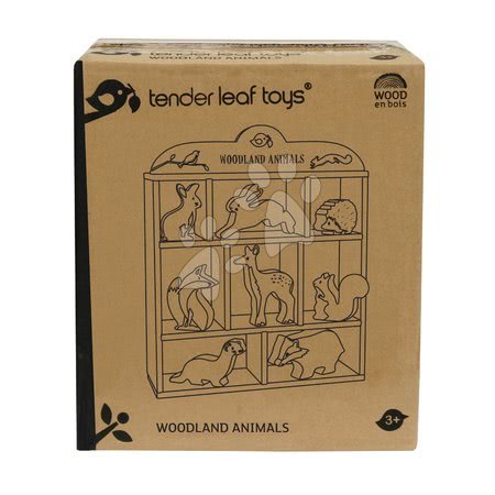  Készségfejlesztő fajátékok - Erdei állatok polcon Woodland Animals Tender Leaf Toys - 4