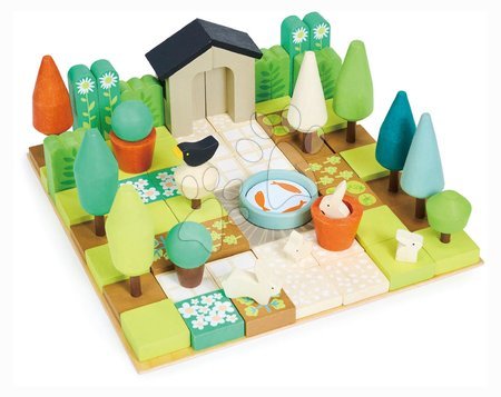Dřevěné naučné hry - Dřevěná skládačka zahrada My Little Garden Designer Tender Leaf Toys_1