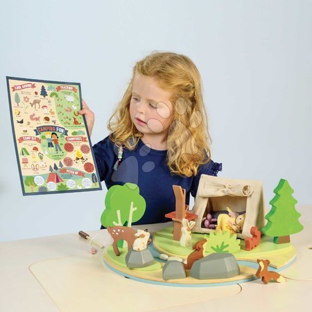 Ab 3 bis 6 Jahren - Holz-Camp mit Zelt und Lagerfeuer Wildlife Camping-Spielset Tender Leaf Toys_1