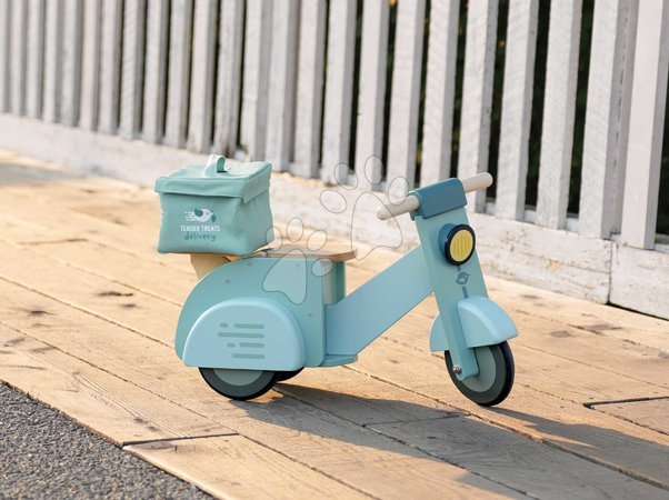 Rutschfahrzeuge aus Holz - Holzlaufrad Delivery Scooter – Essenslieferung von Tender Leaf Toys - 8