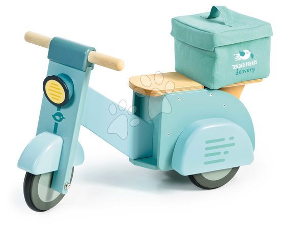 Ab 2 bis 3 Jahren - Holzlaufrad Delivery Scooter – Essenslieferung von Tender Leaf Toys