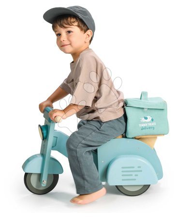 Rutschfahrzeuge aus Holz - Holzlaufrad Delivery Scooter – Essenslieferung von Tender Leaf Toys - 2