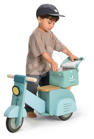 Rutschfahrzeuge aus Holz - Holzlaufrad Delivery Scooter – Essenslieferung von Tender Leaf Toys - 4