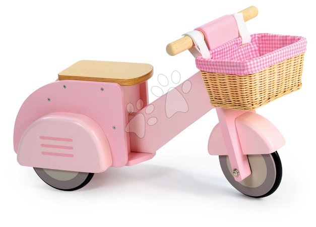 Ab 2 bis 3 Jahren - Holz-Laufrad mit Korb Scooter with Basket Tender Leaf Toys_1