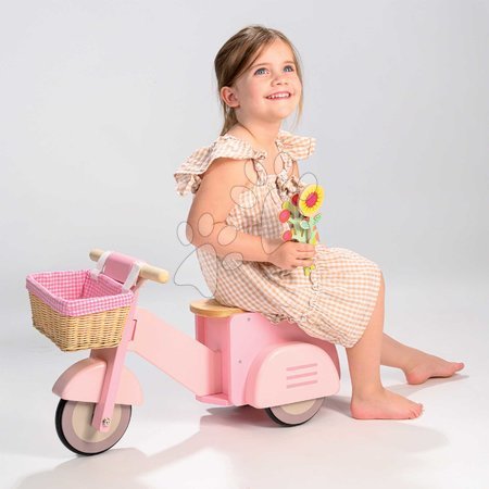 Rutschfahrzeuge aus Holz - Holz-Laufrad mit Korb Scooter with Basket Tender Leaf Toys - 5