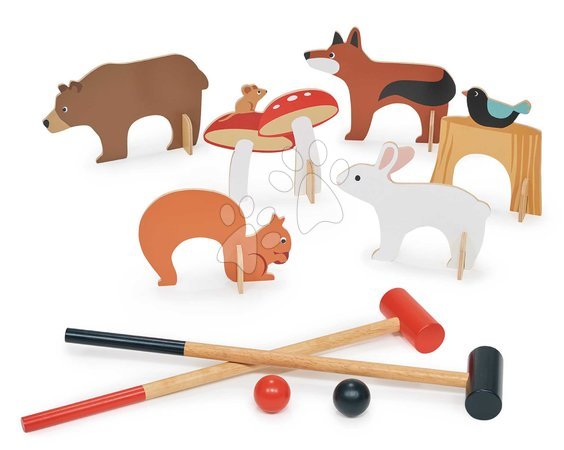 Ab 3 bis 6 Jahren - Holz-Krocketset Woodland Indoor Croquet Set Tender Leaf Toys
