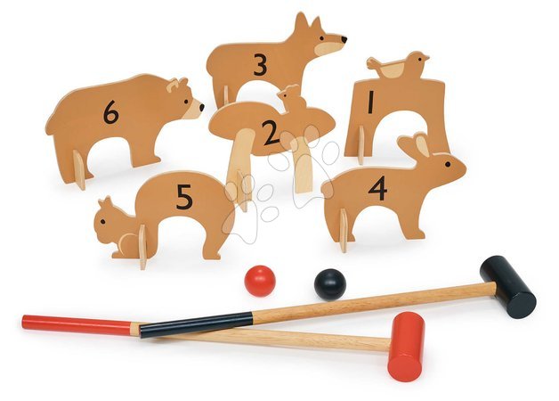 Ab 3 bis 6 Jahren - Holz-Krocketset Woodland Indoor Croquet Set Tender Leaf Toys_1