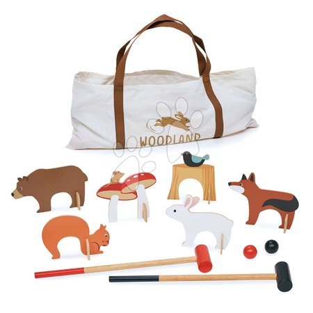 Holzspiele - Holz-Krocketset Woodland Indoor Croquet Set Tender Leaf Toys - 2