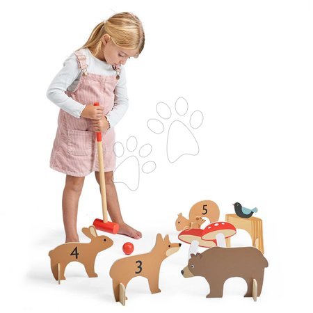 Holzspiele - Holz-Krocketset Woodland Indoor Croquet Set Tender Leaf Toys - 4