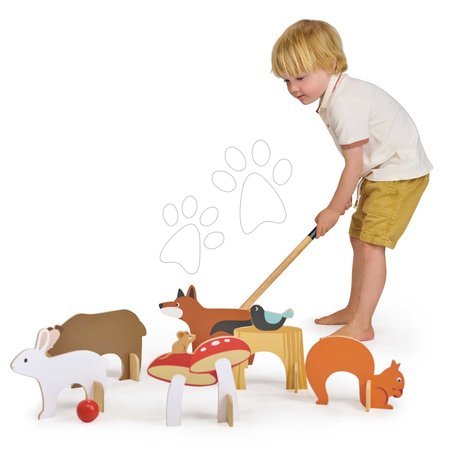 Holzspiele - Holz-Krocketset Woodland Indoor Croquet Set Tender Leaf Toys - 7