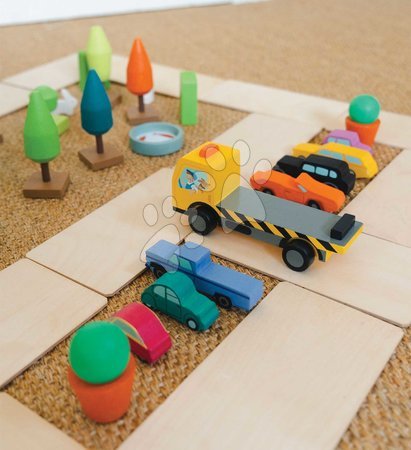 Holzautos - Holz-Stapelautos Stacking Cars Tender Leaf Toys - 13