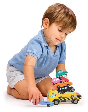 Holzautos - Holz-Stapelautos Stacking Cars Tender Leaf Toys - 3