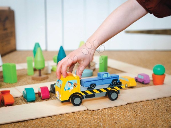Holzautos - Holz-Stapelautos Stacking Cars Tender Leaf Toys - 16