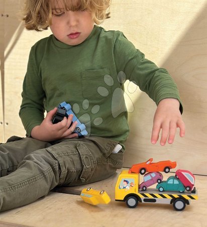 Holzautos - Holz-Stapelautos Stacking Cars Tender Leaf Toys - 17