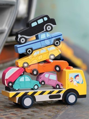 Holzautos - Holz-Stapelautos Stacking Cars Tender Leaf Toys - 6
