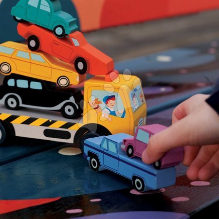 Holzautos - Holz-Stapelautos Stacking Cars Tender Leaf Toys - 7