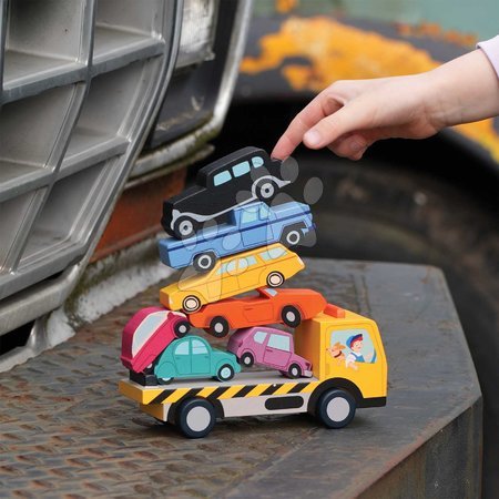 Holzautos - Holz-Stapelautos Stacking Cars Tender Leaf Toys - 8