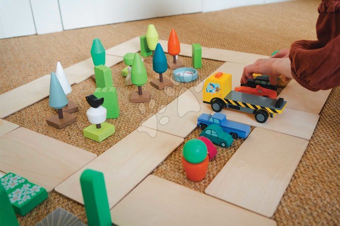 Holzautos - Holz-Stapelautos Stacking Cars Tender Leaf Toys - 24
