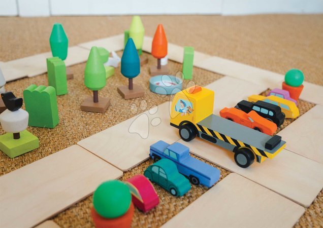 Holzautos - Holz-Stapelautos Stacking Cars Tender Leaf Toys - 25