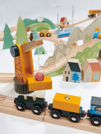 Trenecitos y raíles de madera - Tren de juguete de Mountain View de Tender Leaf Toys de vía férrea de madera - 7