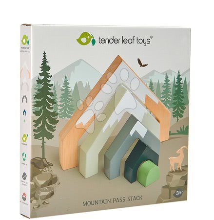 Dřevěné didaktické hračky - Dřevěný horský průchod Mountain Pass Stack Tender Leaf Toys - 3