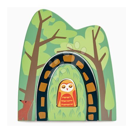 Drewniane zabawki edukacyjne - Drewniany Tunel Górski Forest Tunnels Tender Leaf Toys - 1
