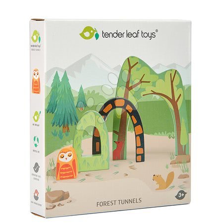 Drewniane zabawki edukacyjne - Drewniany Tunel Górski Forest Tunnels Tender Leaf Toys - 2