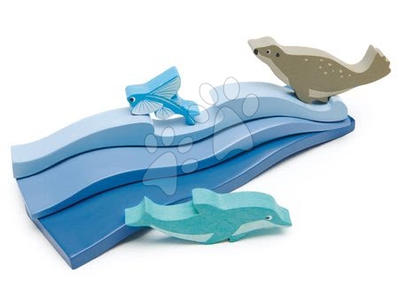 Drvene didaktičke igračke - Drveno more Blue Water Tender Leaf Toys - 4