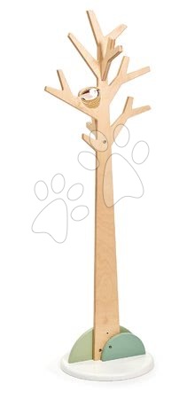 Dětský dřevěný nábytek - Dřevěný věšák strom s větvemi Forest Coat Stand Tender Leaf Toys s ptačím hnízdem_1