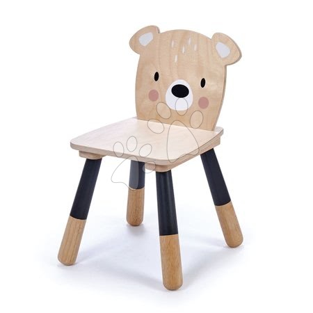 Mobilier din lemn pentru copii - Scăunel din lemn urs Forest Bear Chair Tender Leaf Toys