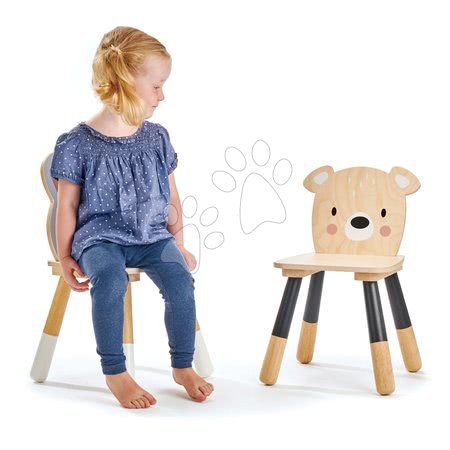 Dětský dřevěný nábytek - Dřevěná židle medvěd Forest Bear Chair Tender Leaf Toys pro děti od 3 let_1