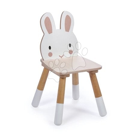 Dětský dřevěný nábytek - Dřevěná židle Zajíc Forest Rabbit Chair Tender Leaf Toys