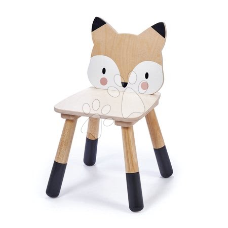 Dětský dřevěný nábytek - Dřevěná židle liška Forest Fox Chair Tender Leaf Toys pro děti od 3 let