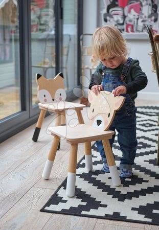 Leseno otroško pohištvo - Leseni stolček Srna Forest Deer Chair Tender Leaf Toys_1