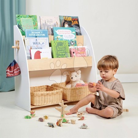 Drewniane meble dziecięce - Drewniana biblioteczka z wieszakiem Forest Book Case Tender Leaf Toys - 3