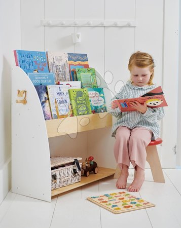 Drewniane meble dziecięce - Drewniana biblioteczka z wieszakiem Forest Book Case Tender Leaf Toys - 6