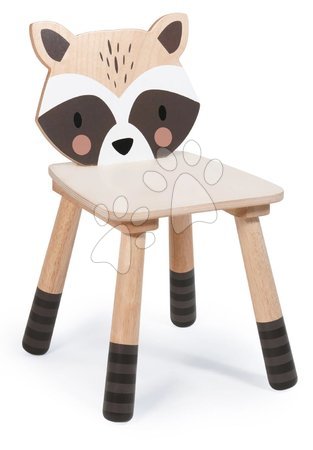 Drewniane meble dziecięce - Krzesło drewniane Mýval Forest Racoon Chair Tender Leaf Toys