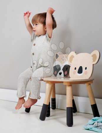 Fa gyerekbútor - Fa kisszék mosómedve Forest Racoon Chair Tender Leaf Toys_1