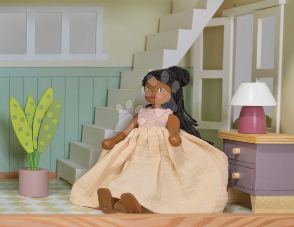 Puppen für Mädchen - Holzpuppe Lola in Kleid – Wooden Doll von Tender Leaf Toys - 6